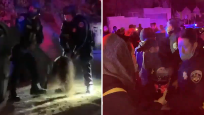 Desalojan a familias sin hogar en Los Ángeles